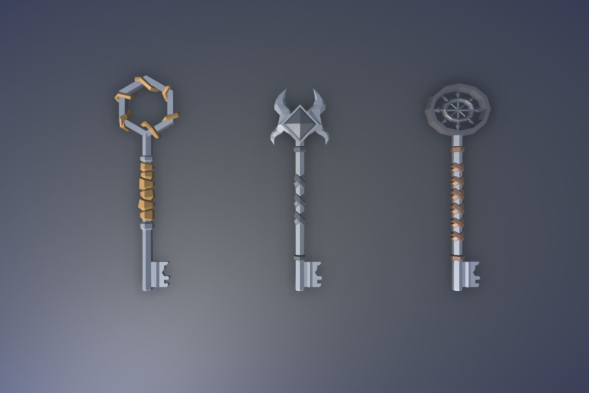 900 Low Poly Fantasy RPG Weapons - Ultimate 3D Pack Low-poly 3D model_24