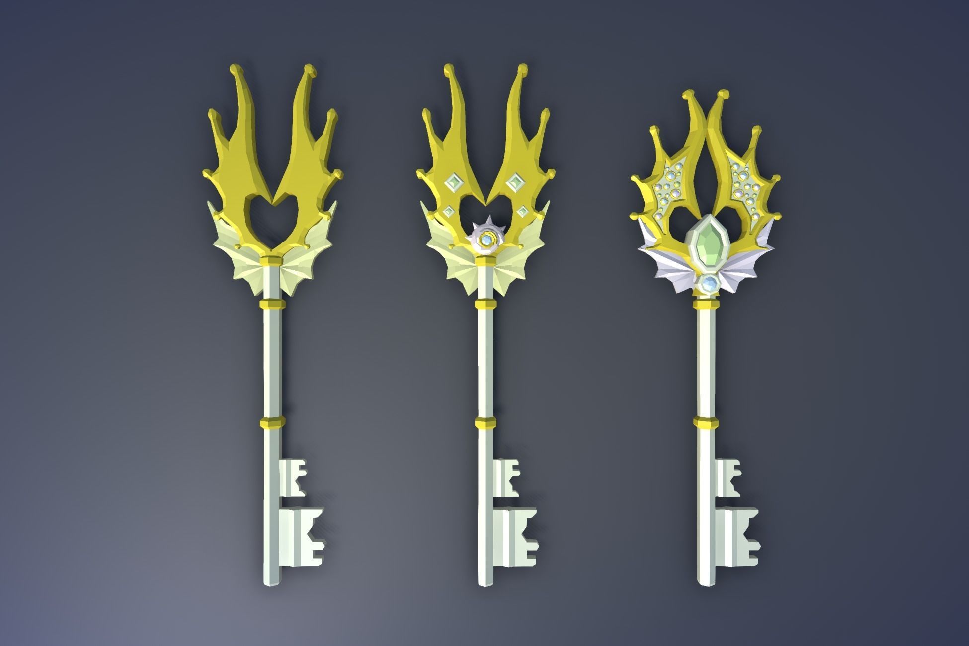 900 Low Poly Fantasy RPG Weapons - Ultimate 3D Pack Low-poly 3D model_128