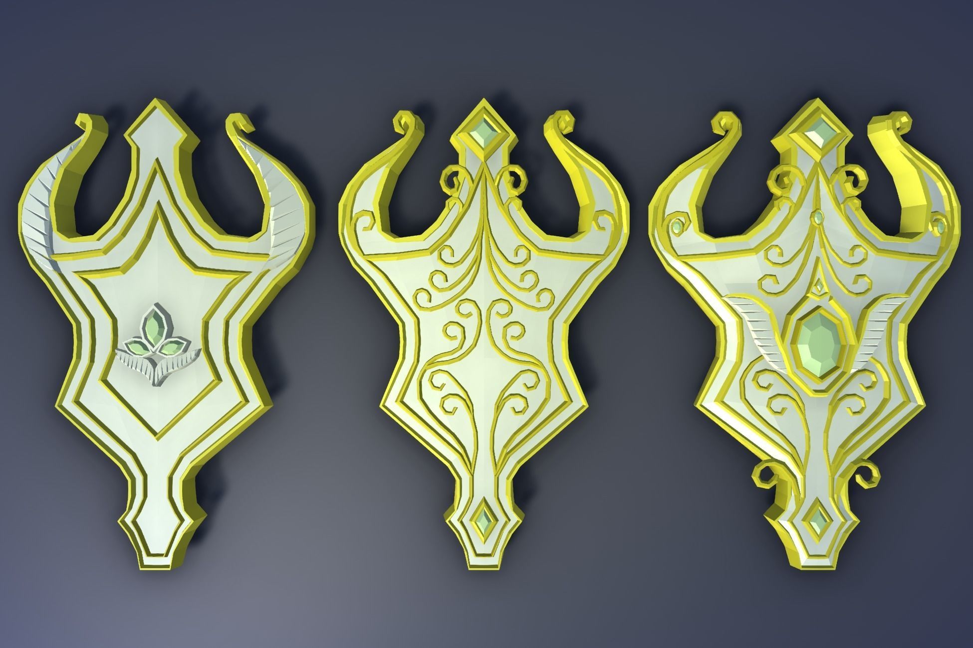 900 Low Poly Fantasy RPG Weapons - Ultimate 3D Pack Low-poly 3D model_103