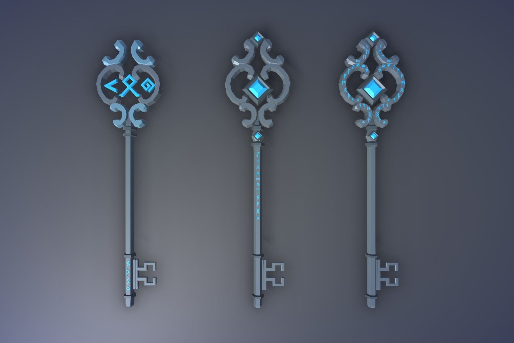 900 Low Poly Fantasy RPG Weapons - Ultimate 3D Pack Low-poly 3D model_101