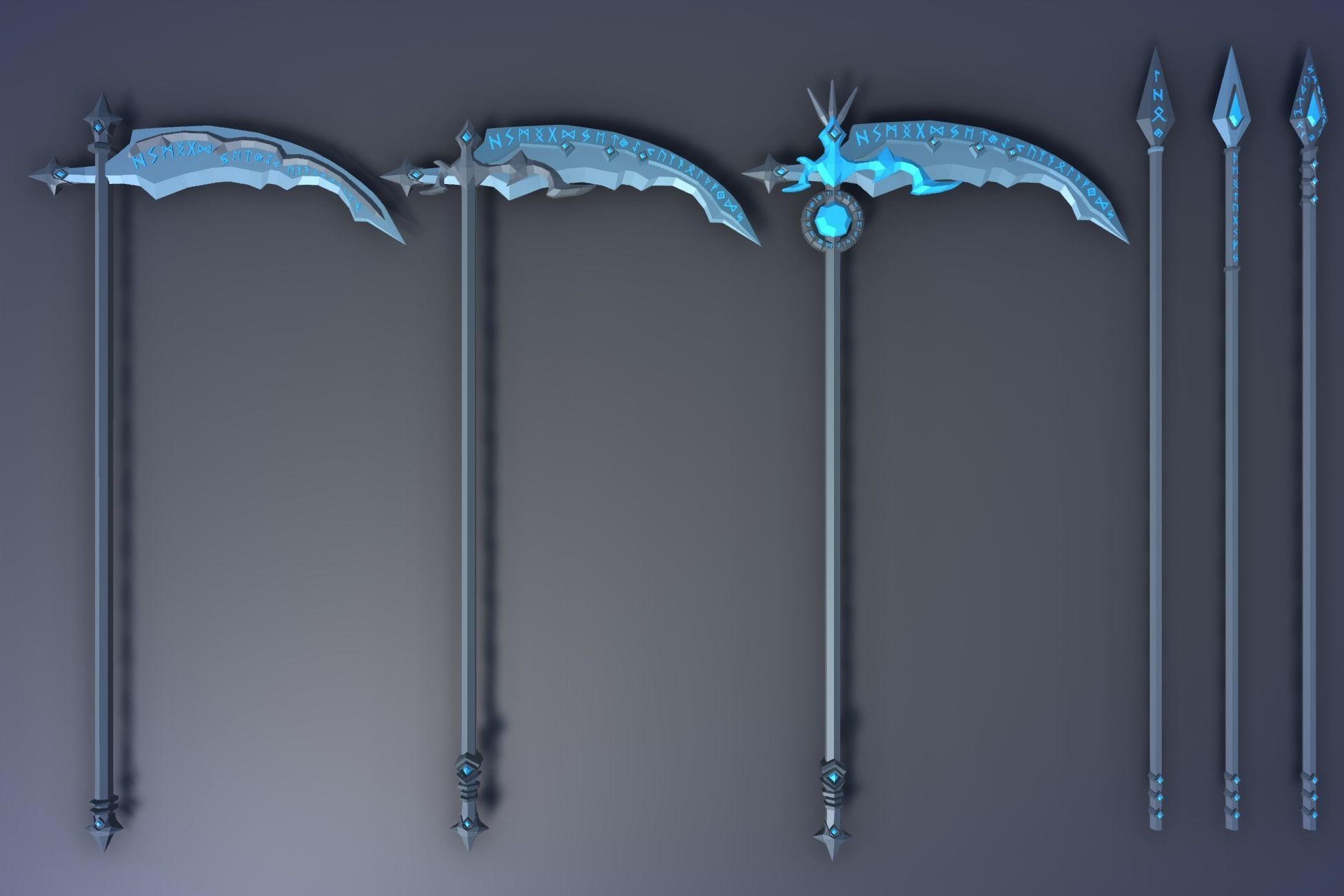 900 Low Poly Fantasy RPG Weapons - Ultimate 3D Pack Low-poly 3D model_94
