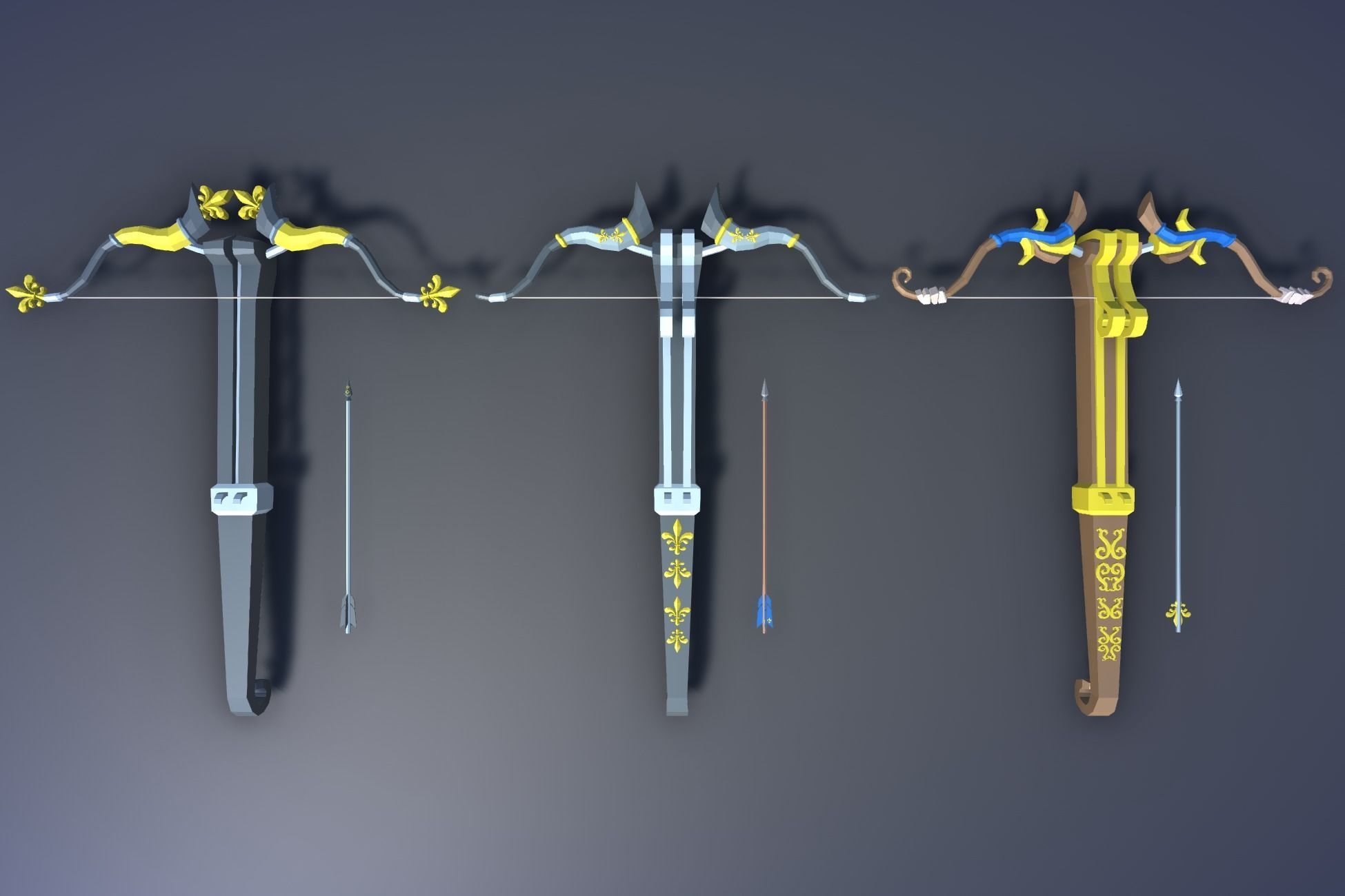 900 Low Poly Fantasy RPG Weapons - Ultimate 3D Pack Low-poly 3D model_85