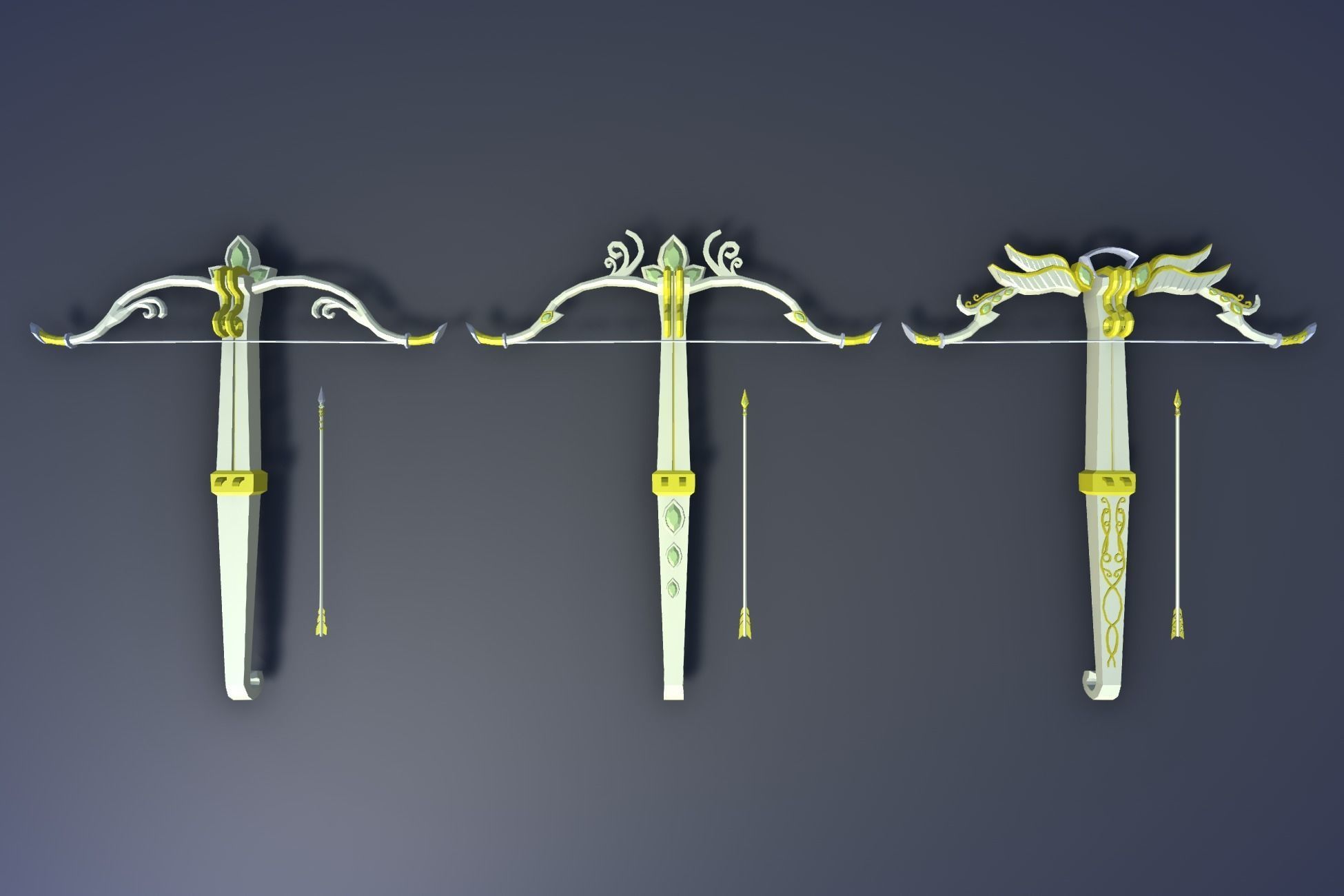900 Low Poly Fantasy RPG Weapons - Ultimate 3D Pack Low-poly 3D model_111