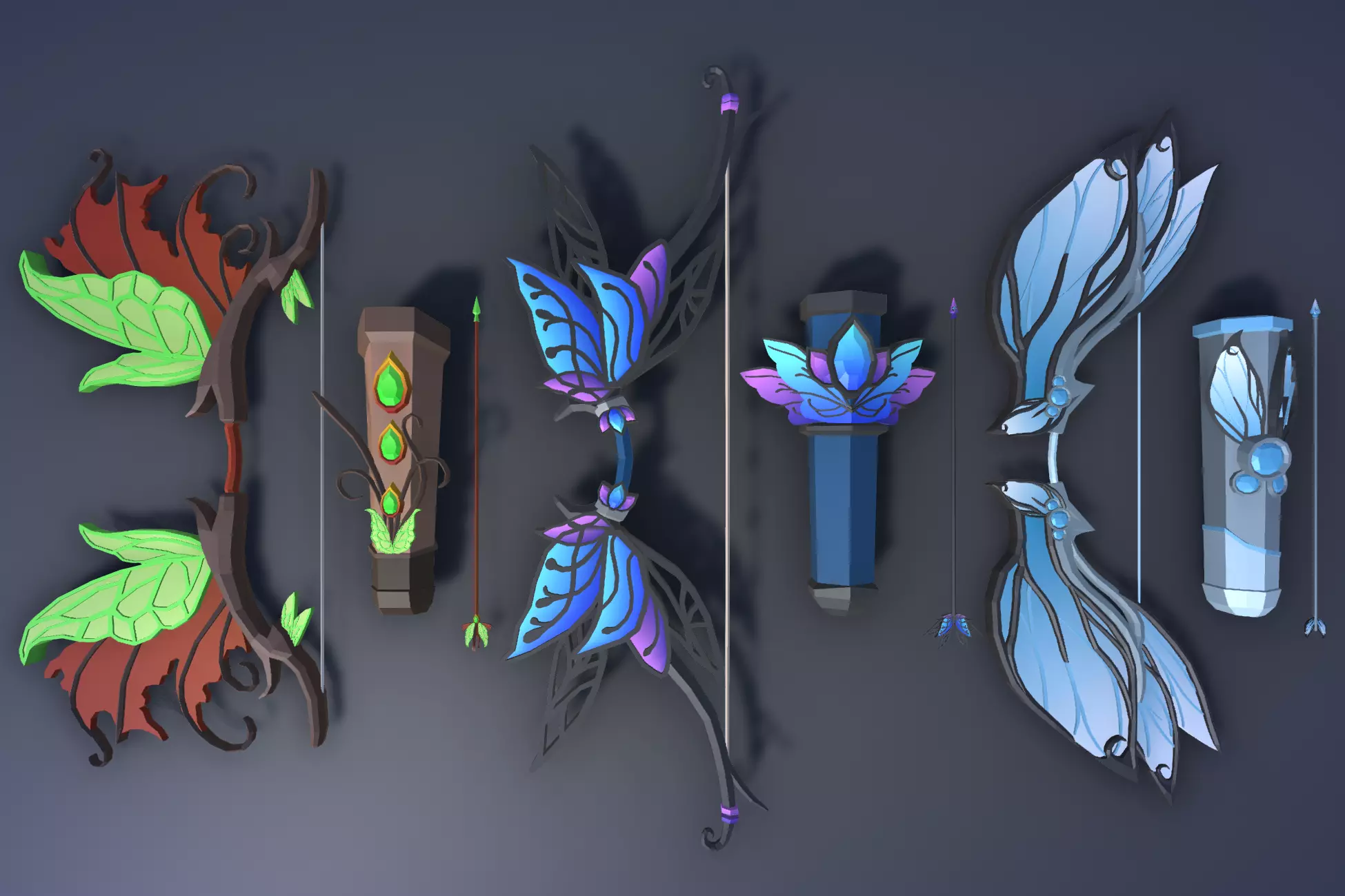 900 Low Poly Fantasy RPG Weapons - Ultimate 3D Pack Low-poly 3D model_145