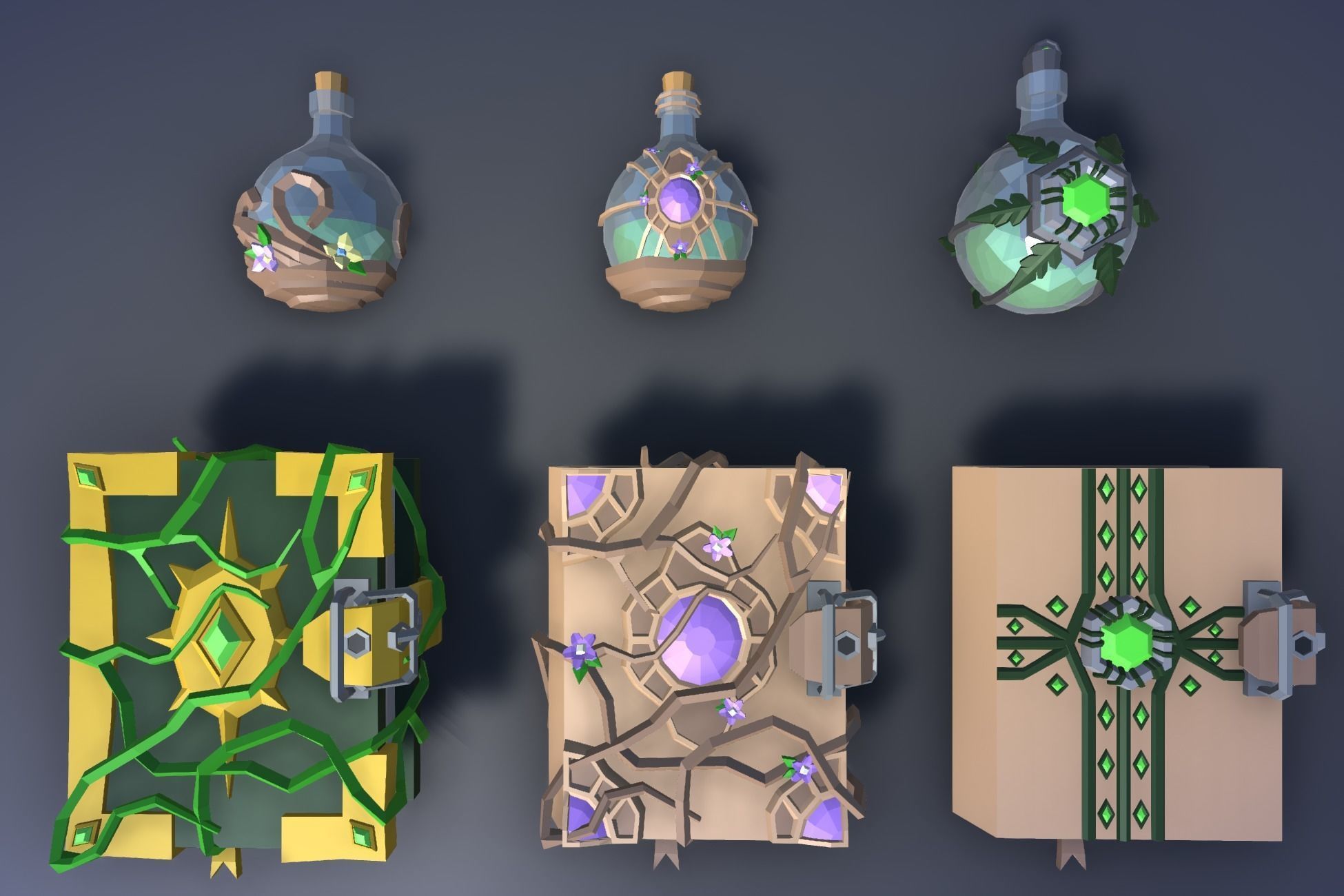 900 Low Poly Fantasy RPG Weapons - Ultimate 3D Pack Low-poly 3D model_49