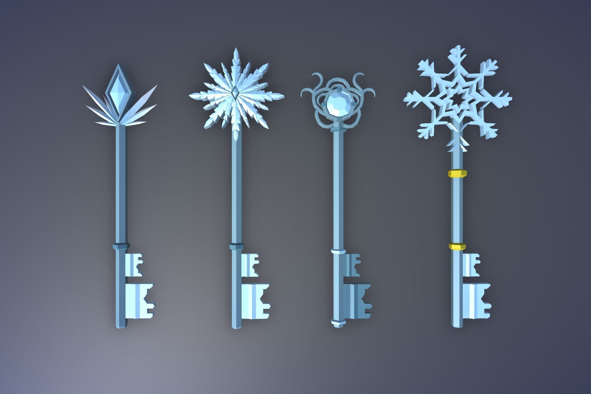 900 Low Poly Fantasy RPG Weapons - Ultimate 3D Pack Low-poly 3D model_63