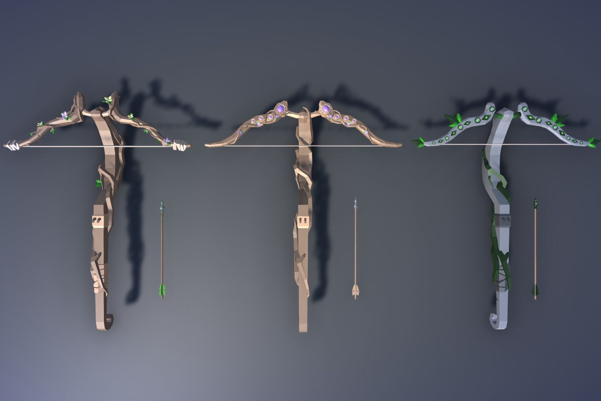 900 Low Poly Fantasy RPG Weapons - Ultimate 3D Pack Low-poly 3D model_47