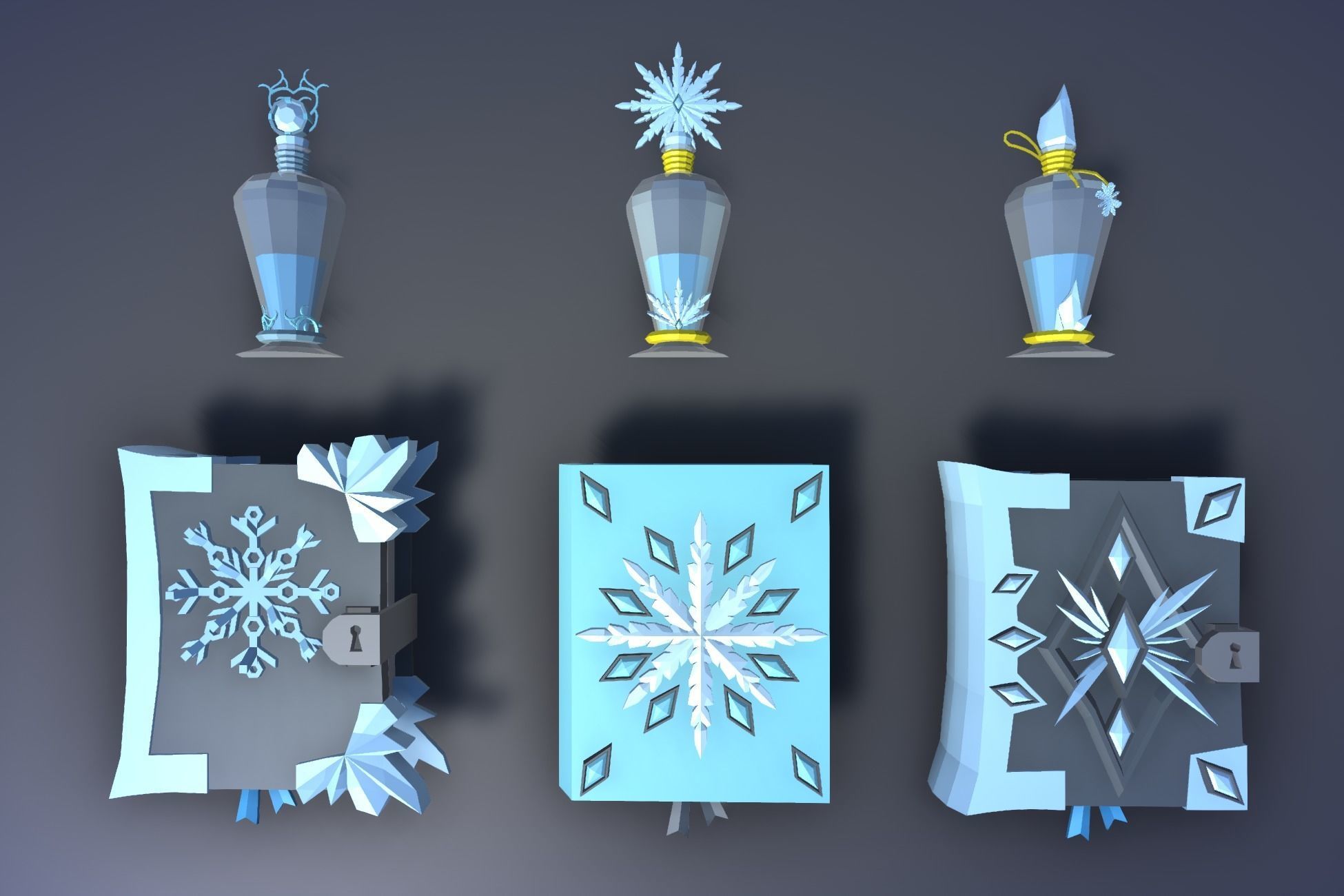 900 Low Poly Fantasy RPG Weapons - Ultimate 3D Pack Low-poly 3D model_62