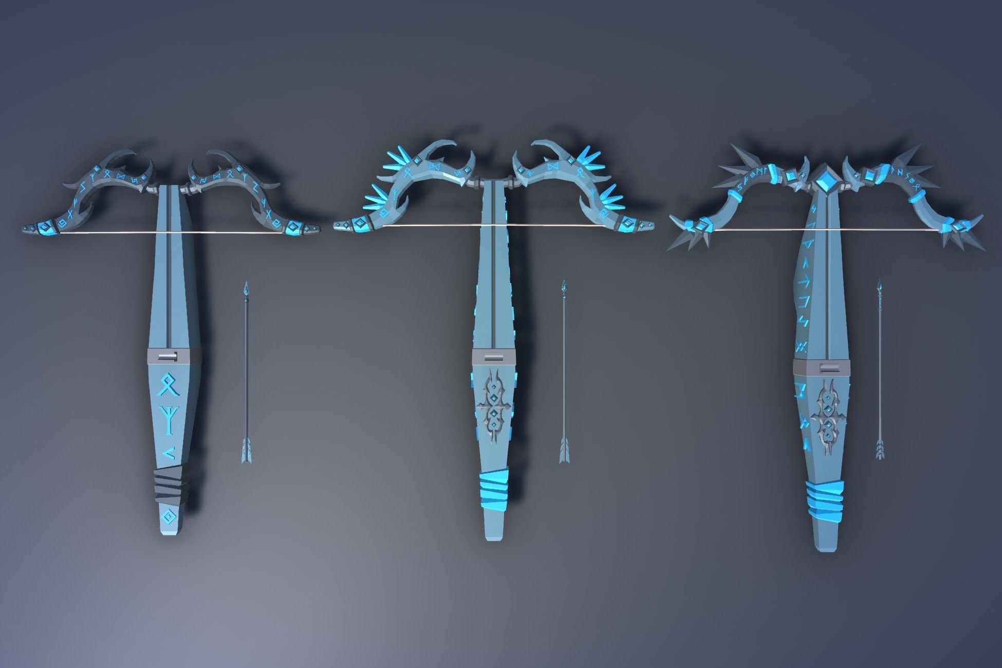 900 Low Poly Fantasy RPG Weapons - Ultimate 3D Pack Low-poly 3D model_98