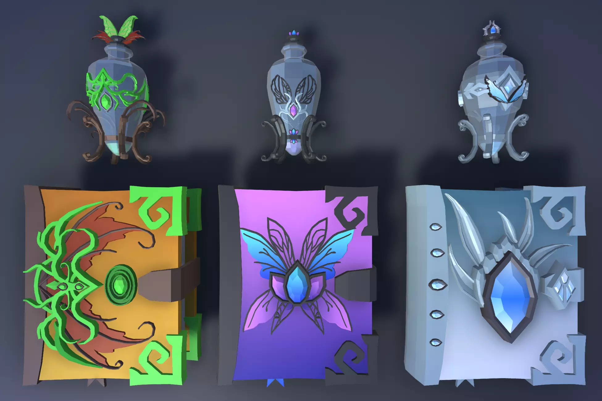 900 Low Poly Fantasy RPG Weapons - Ultimate 3D Pack Low-poly 3D model_149