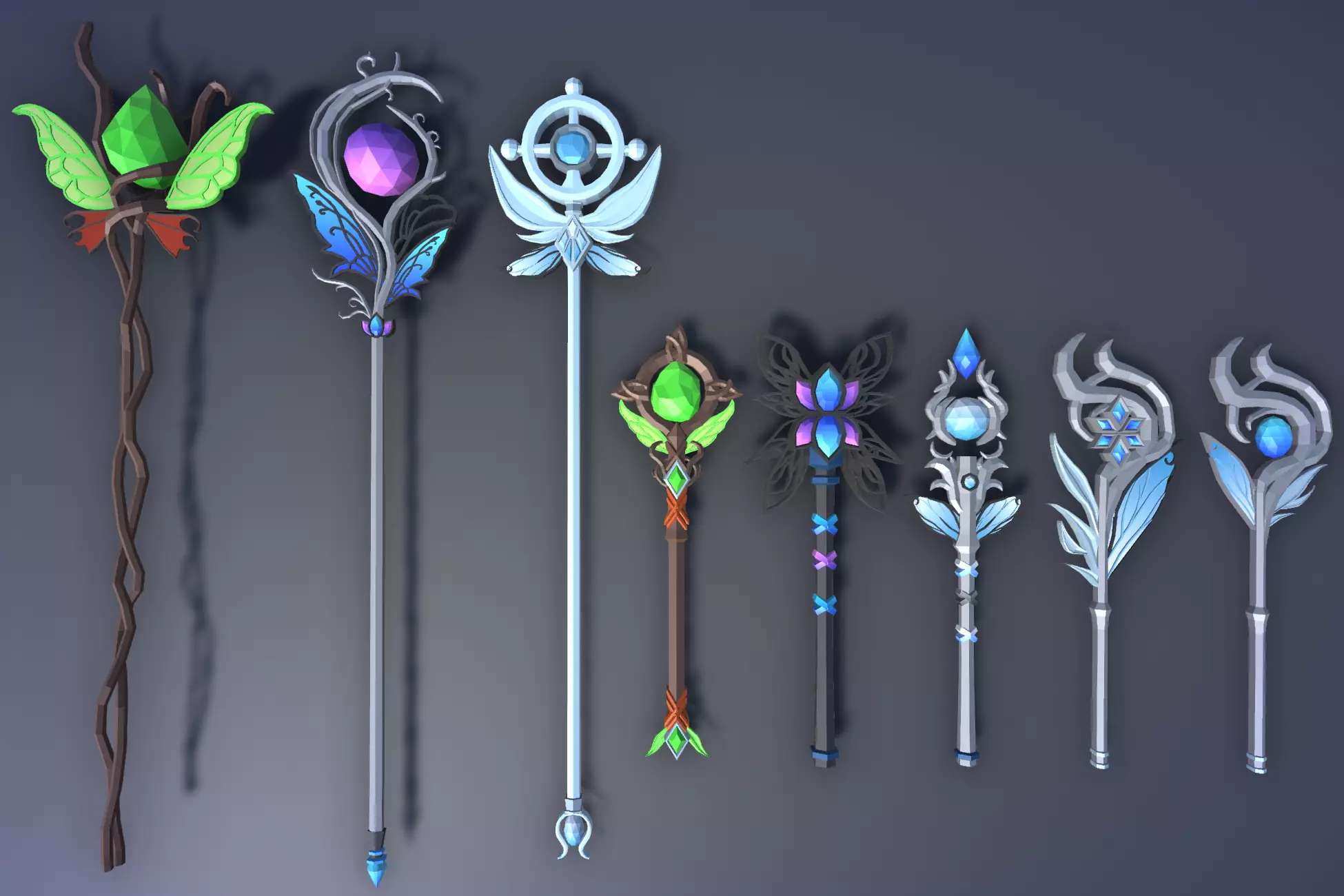 900 Low Poly Fantasy RPG Weapons - Ultimate 3D Pack Low-poly 3D model_147
