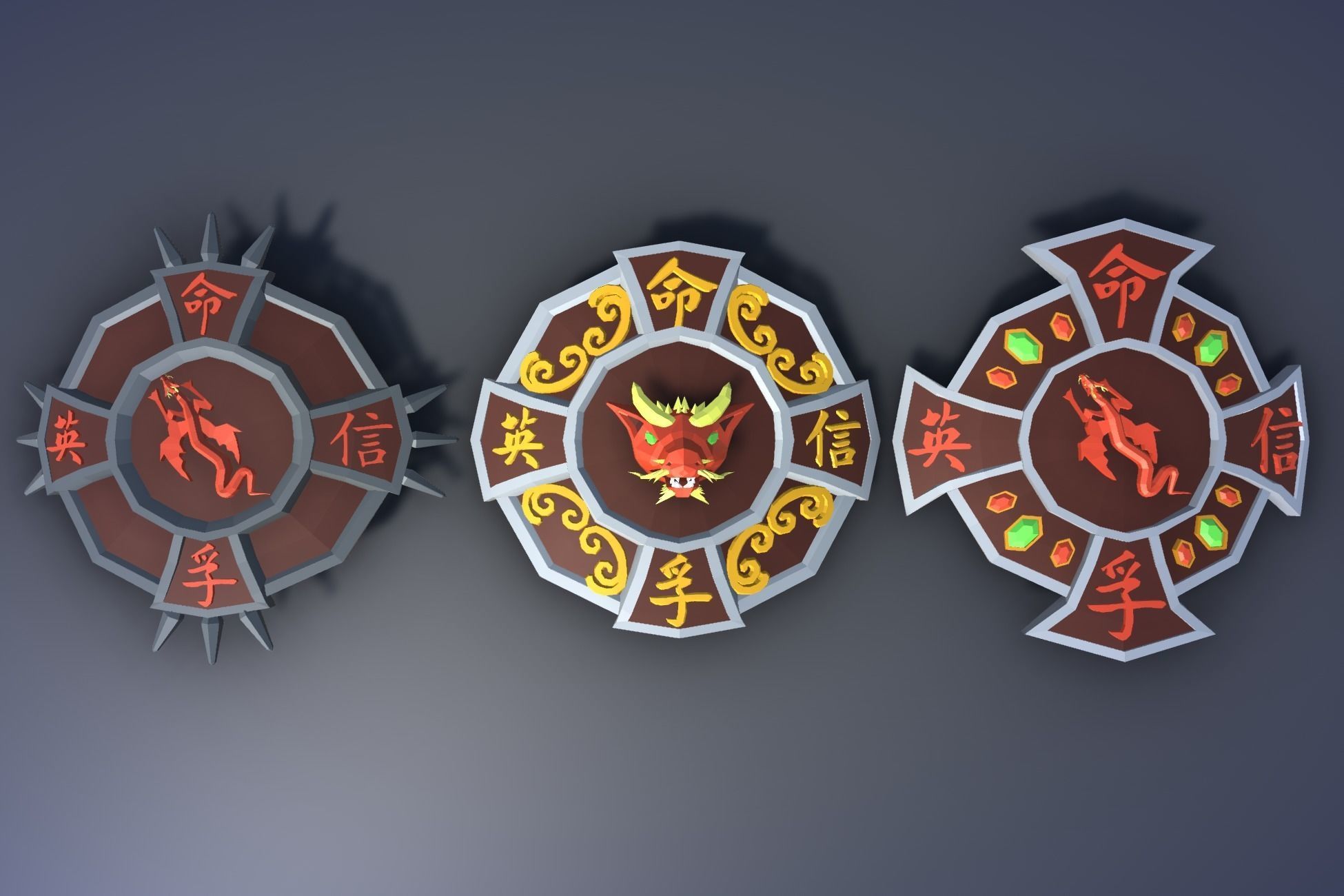 900 Low Poly Fantasy RPG Weapons - Ultimate 3D Pack Low-poly 3D model_65