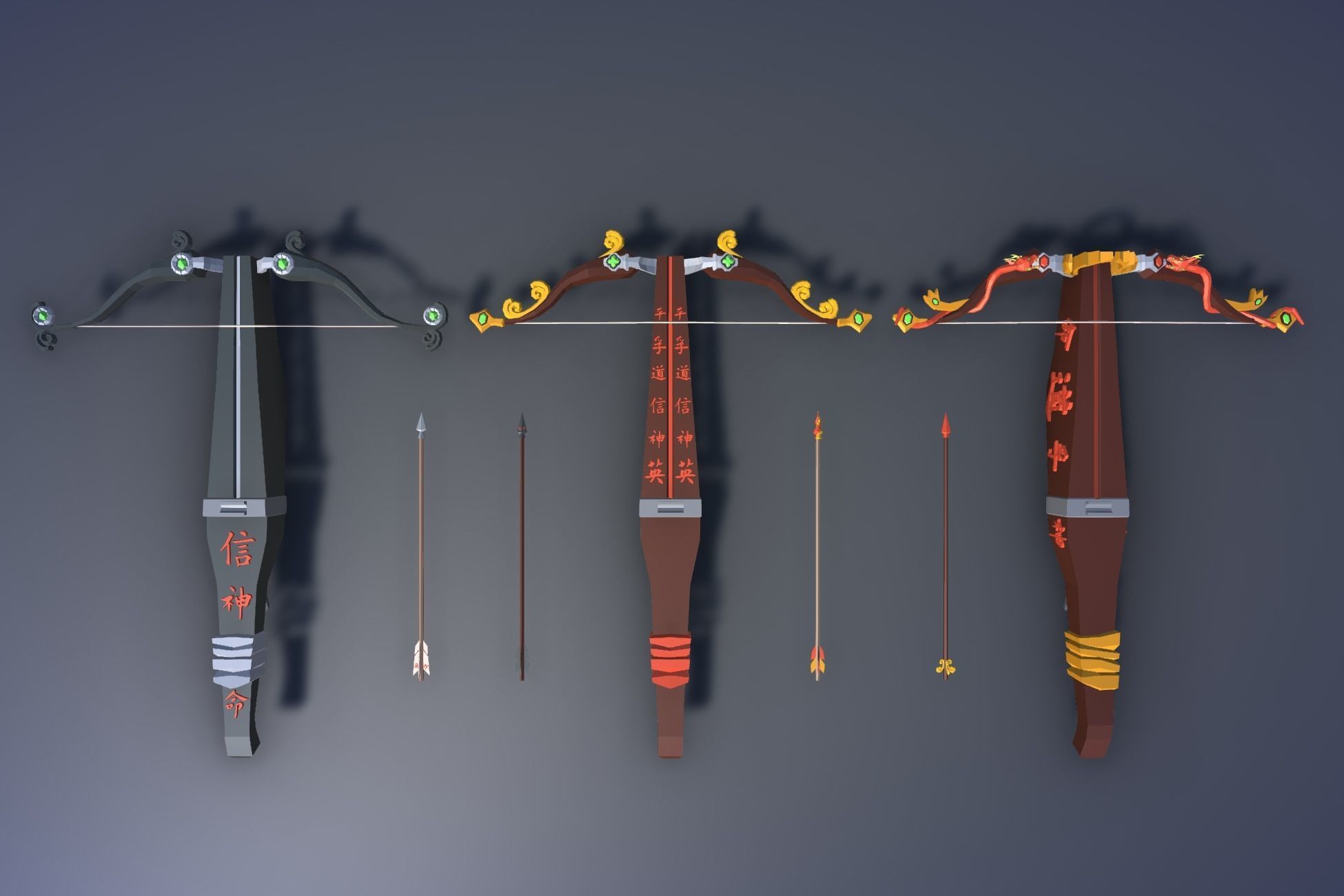 900 Low Poly Fantasy RPG Weapons - Ultimate 3D Pack Low-poly 3D model_73