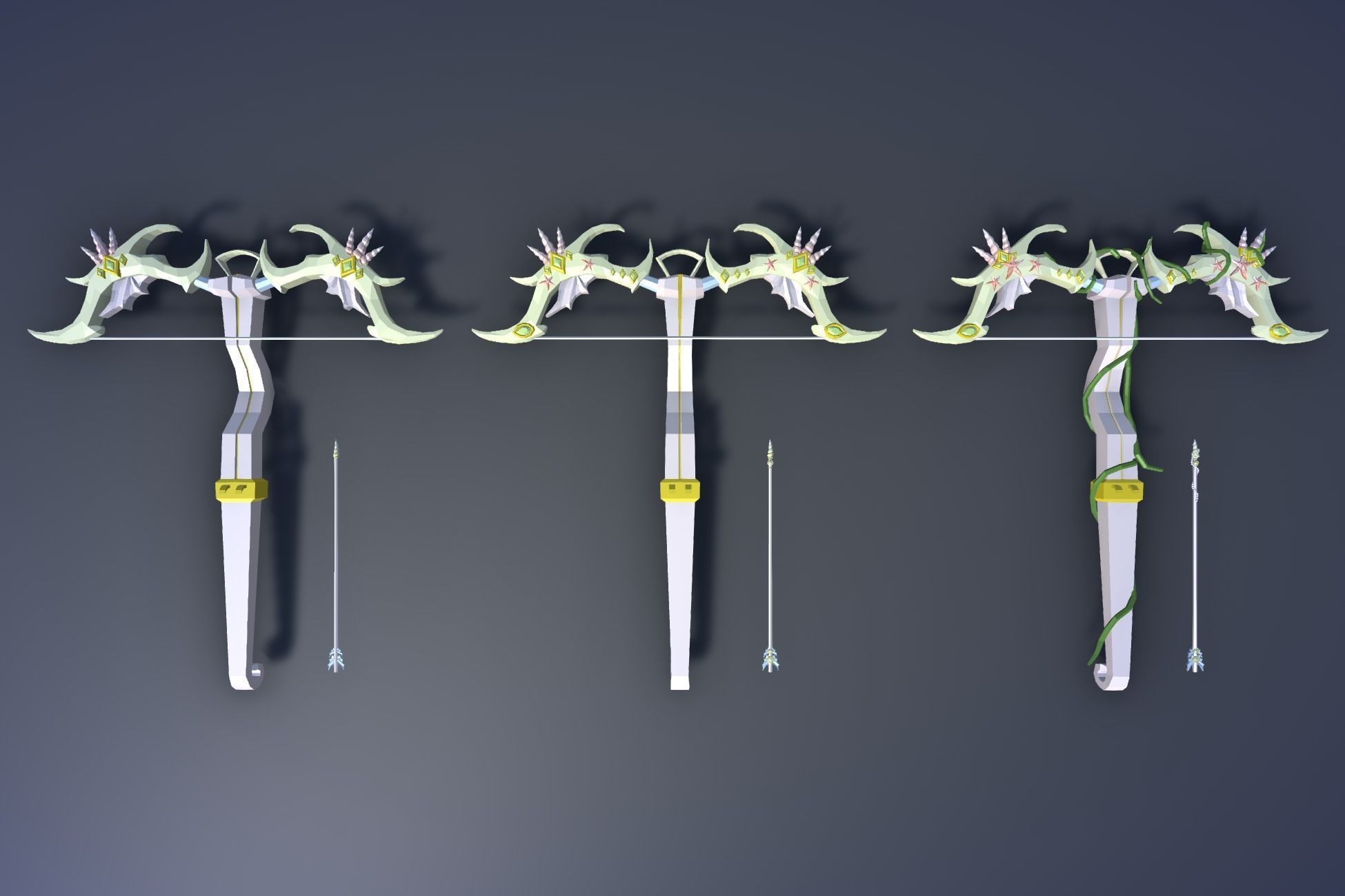 900 Low Poly Fantasy RPG Weapons - Ultimate 3D Pack Low-poly 3D model_125