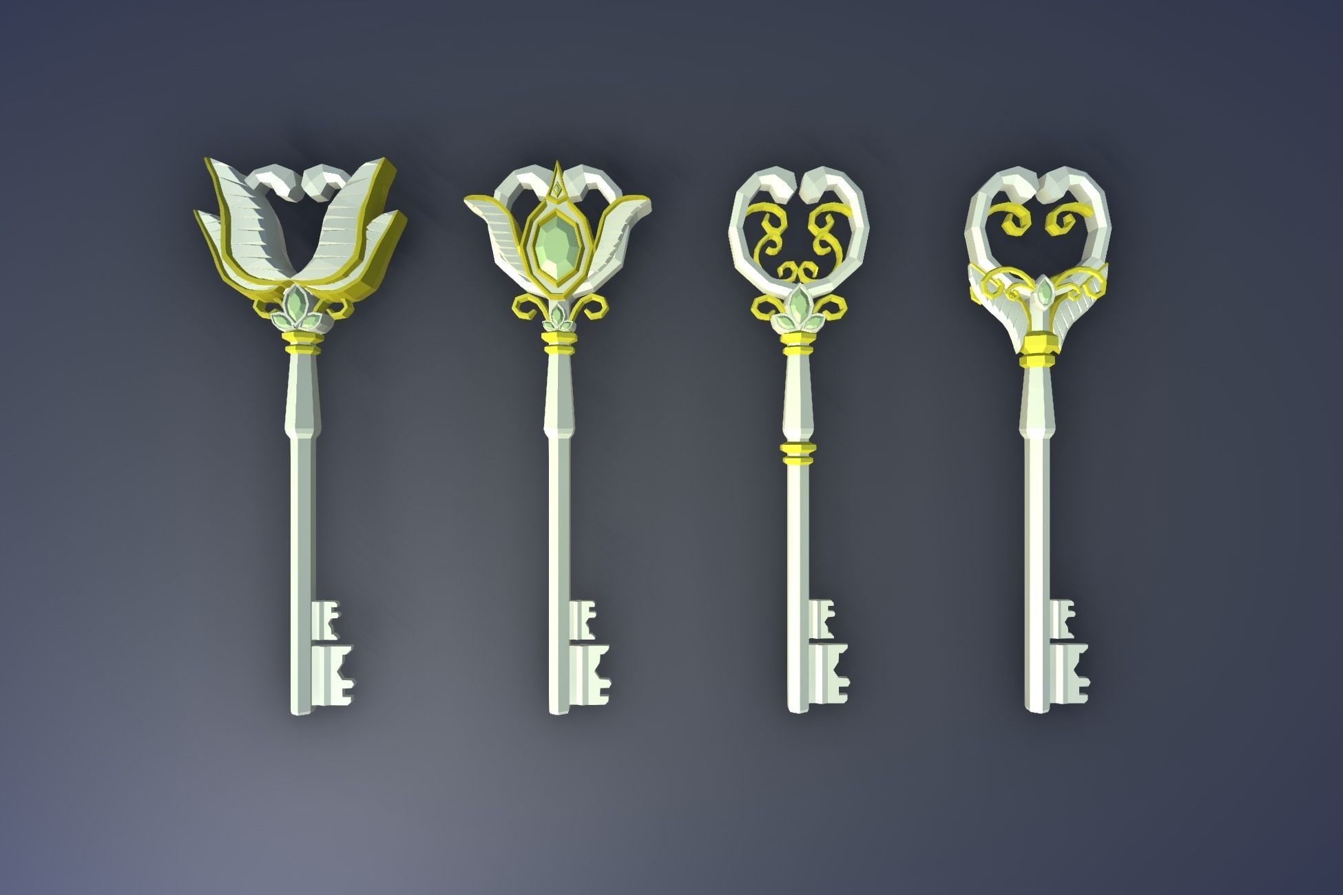 900 Low Poly Fantasy RPG Weapons - Ultimate 3D Pack Low-poly 3D model_116