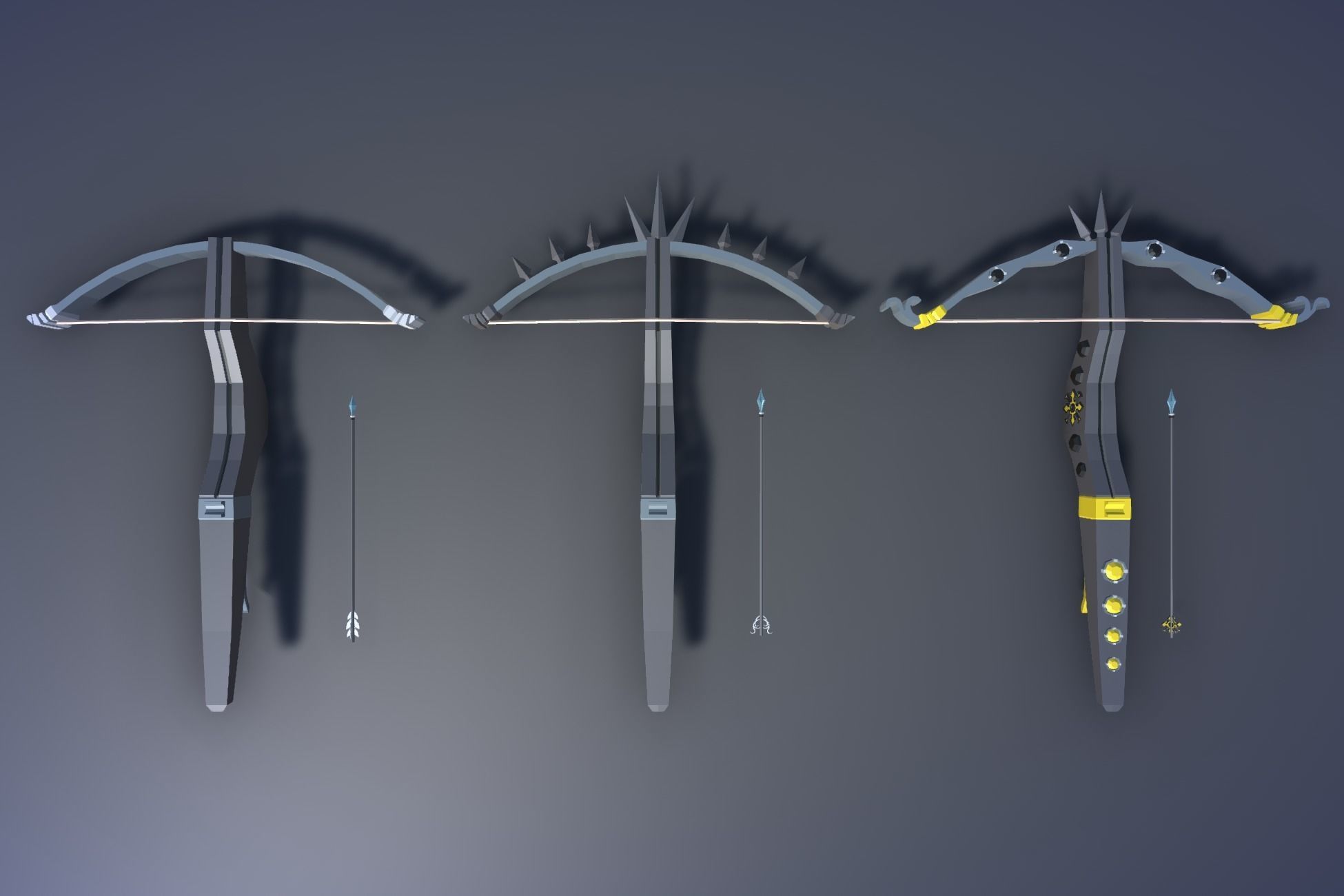 900 Low Poly Fantasy RPG Weapons - Ultimate 3D Pack Low-poly 3D model_137