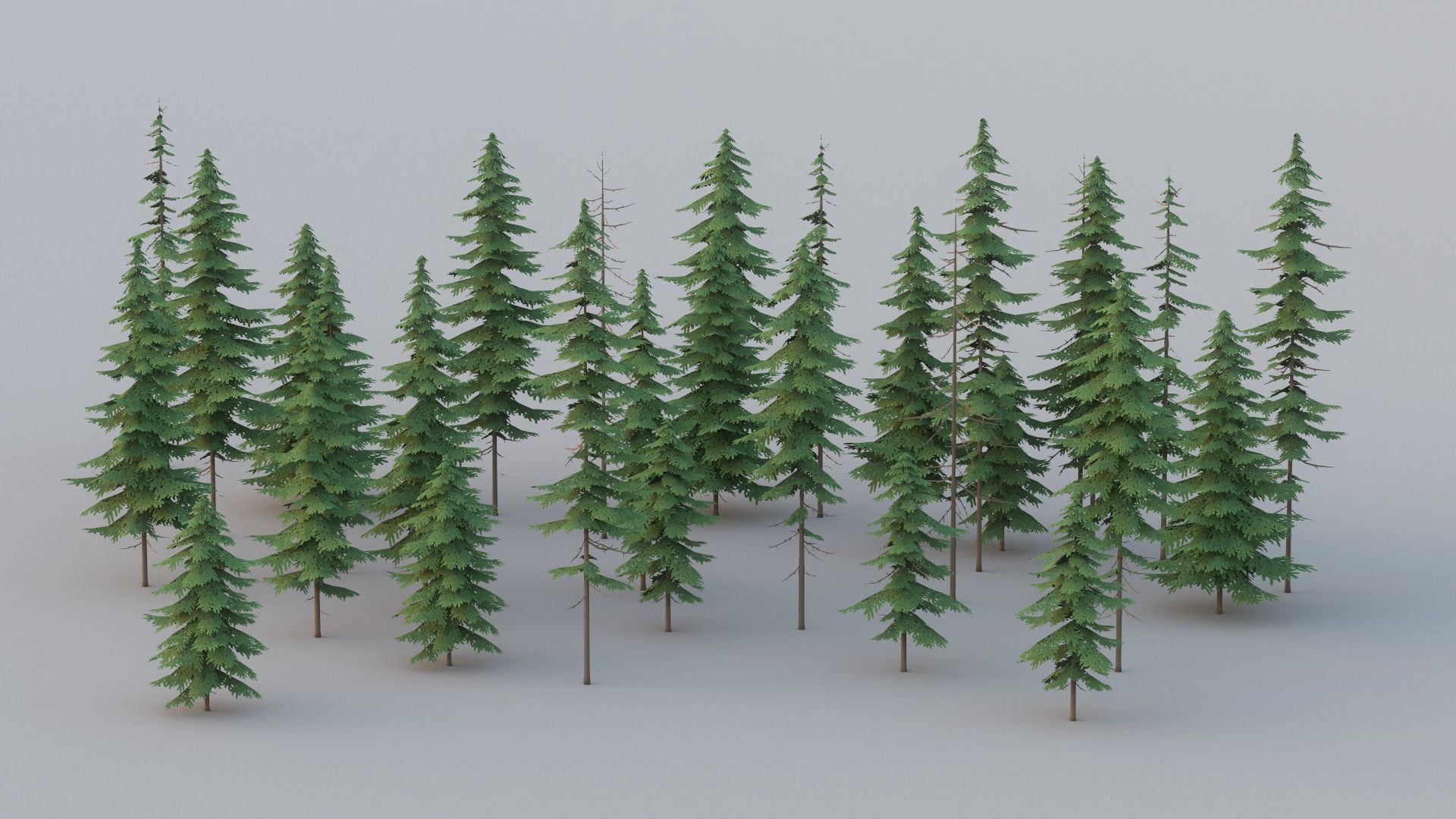 Pine Tree Pack Low Poly G90 Low-poly 3D model_7