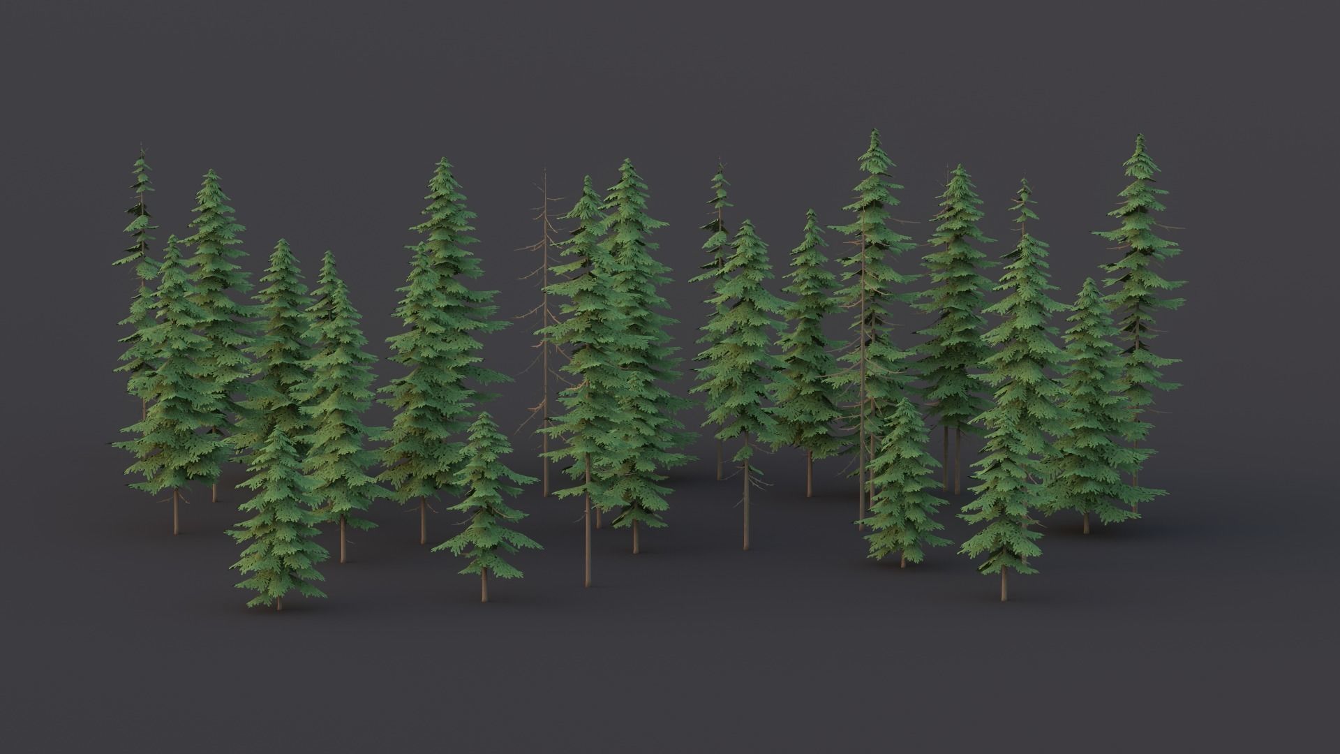 Pine Tree Pack Low Poly G90 Low-poly 3D model_17