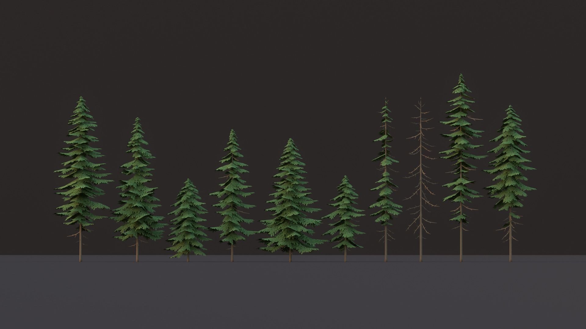 Pine Tree Pack Low Poly G90 Low-poly 3D model_14