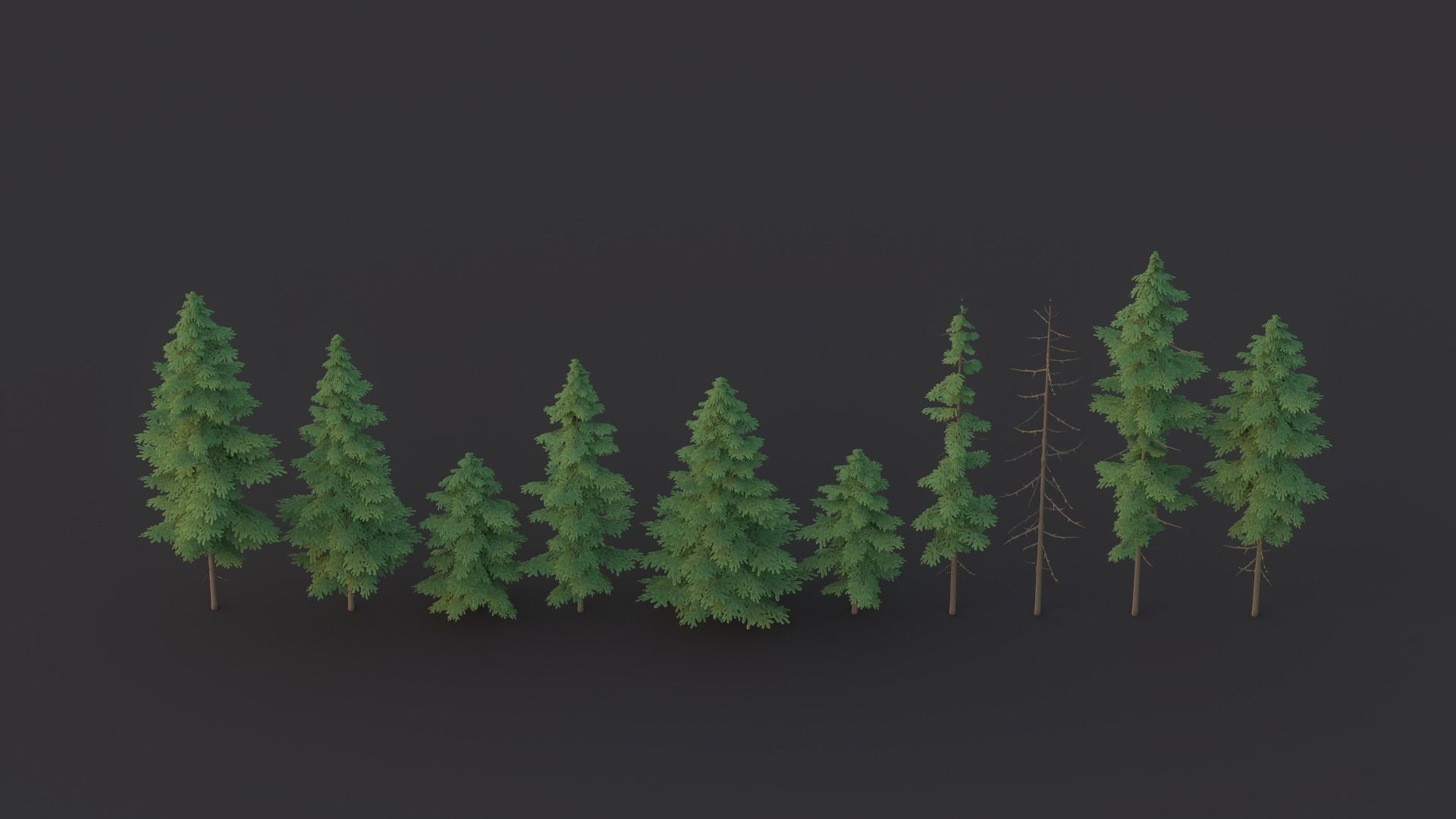 Pine Tree Pack Low Poly G90 Low-poly 3D model_16