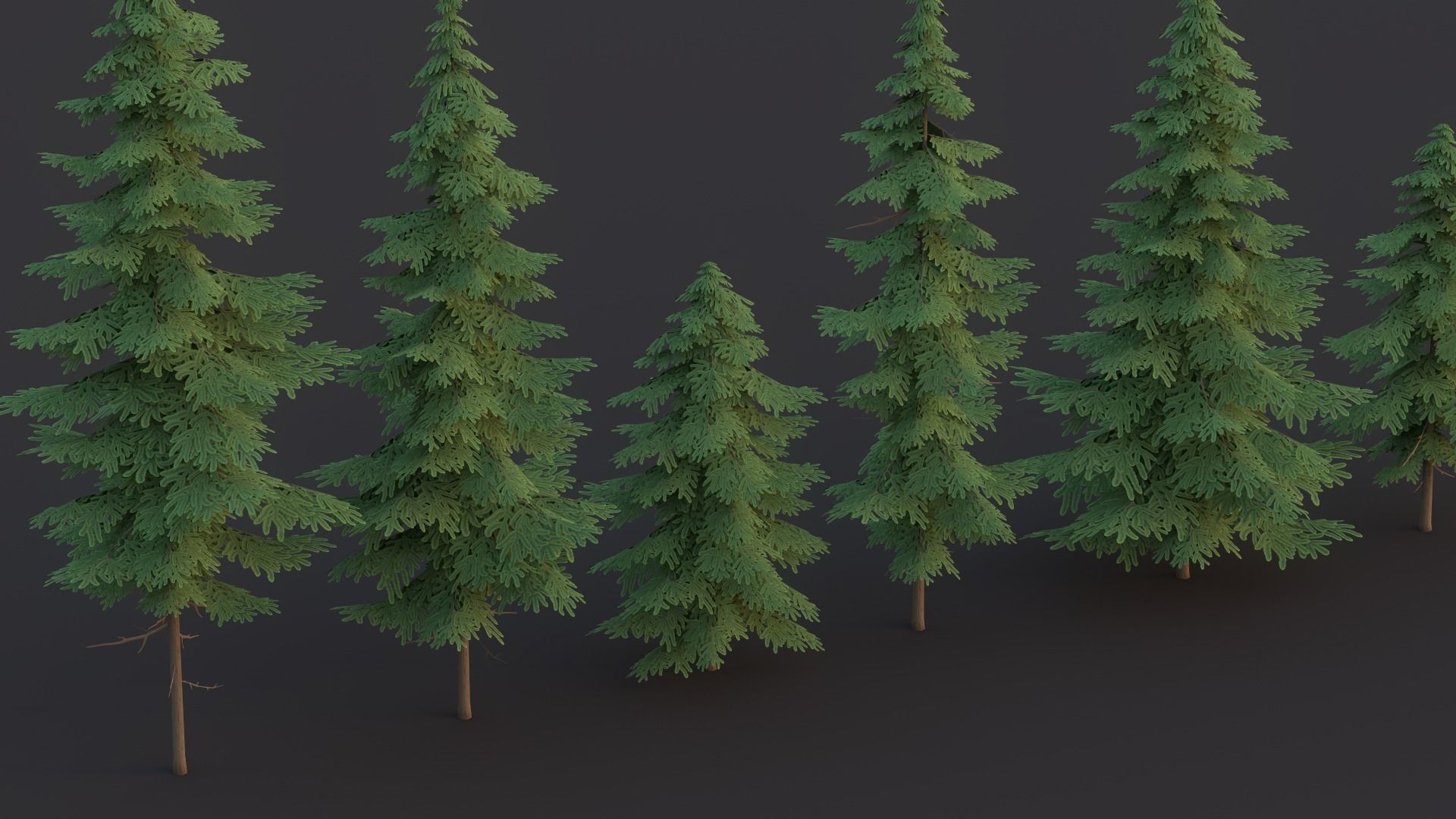 Pine Tree Pack Low Poly G90 Low-poly 3D model_11