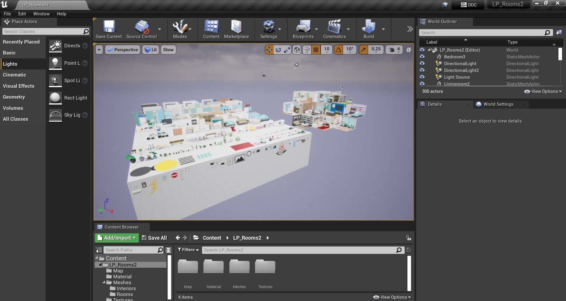 Low Poly Rooms Interior 2 Low-poly 3D model_9