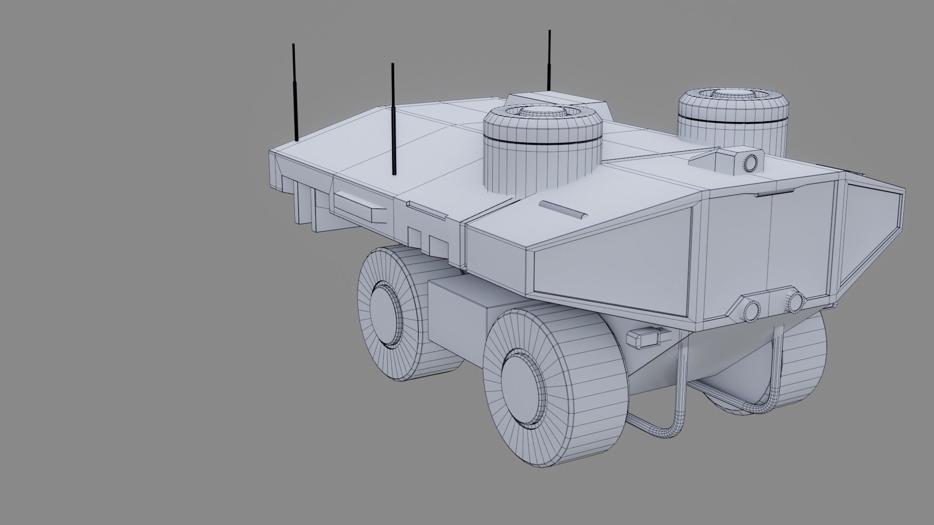 Sci-Fi Rover - Low Poly - Game Ready - PBR Low-poly 3D model_10