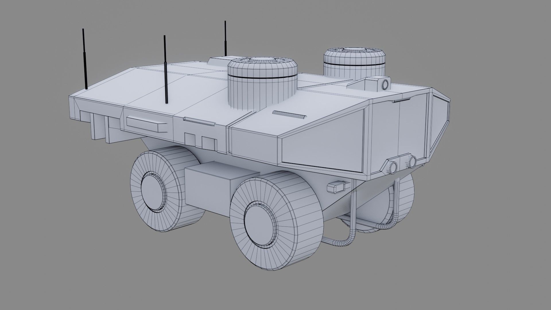 Sci-Fi Rover - Low Poly - Game Ready - PBR Low-poly 3D model_9