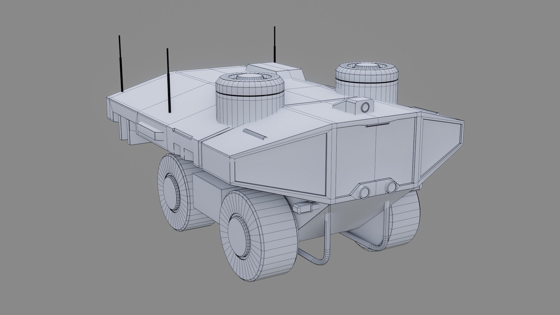 Sci-Fi Rover - Low Poly - Game Ready - PBR Low-poly 3D model_11