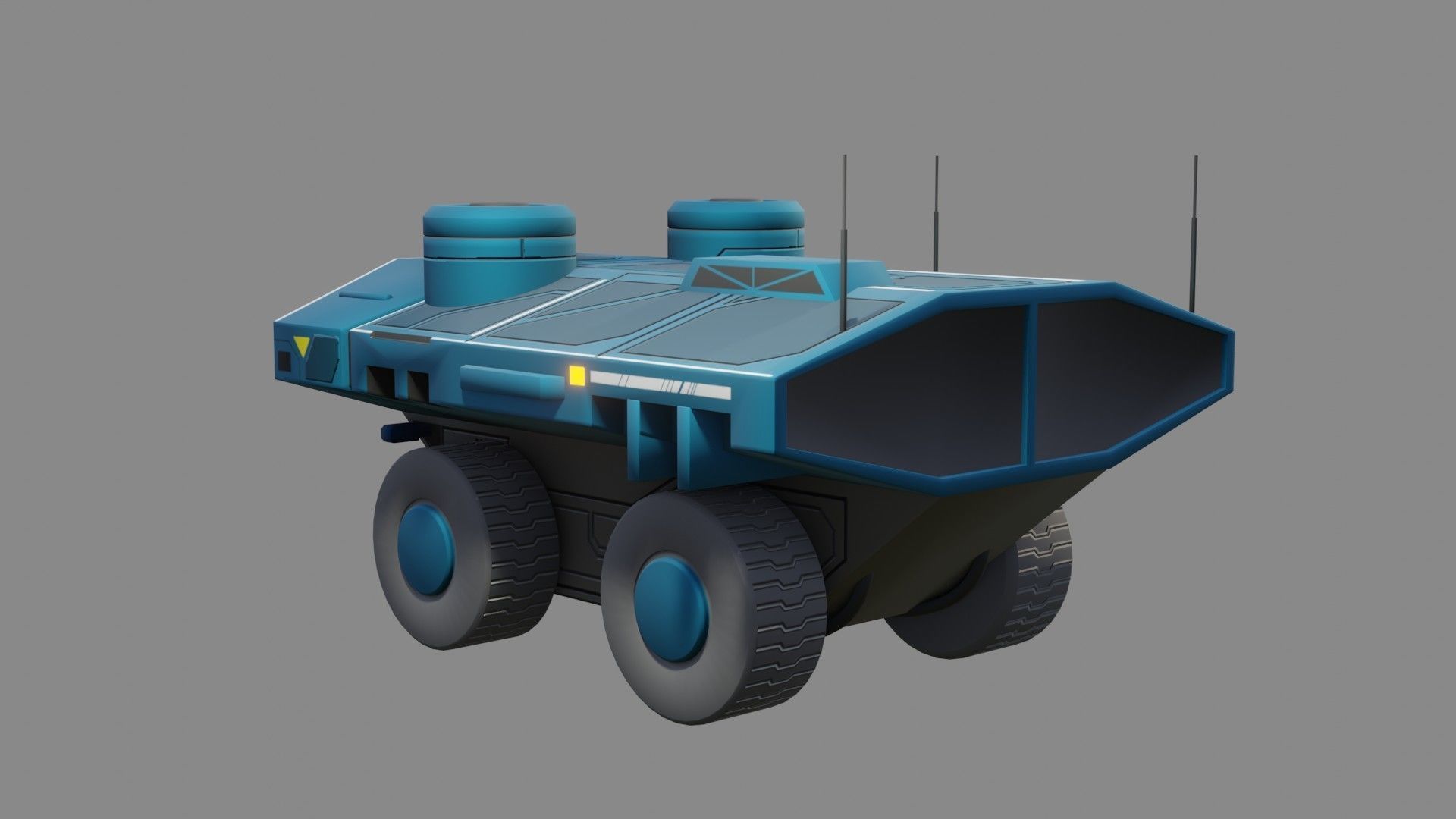 Sci-Fi Rover - Low Poly - Game Ready - PBR Low-poly 3D model_6