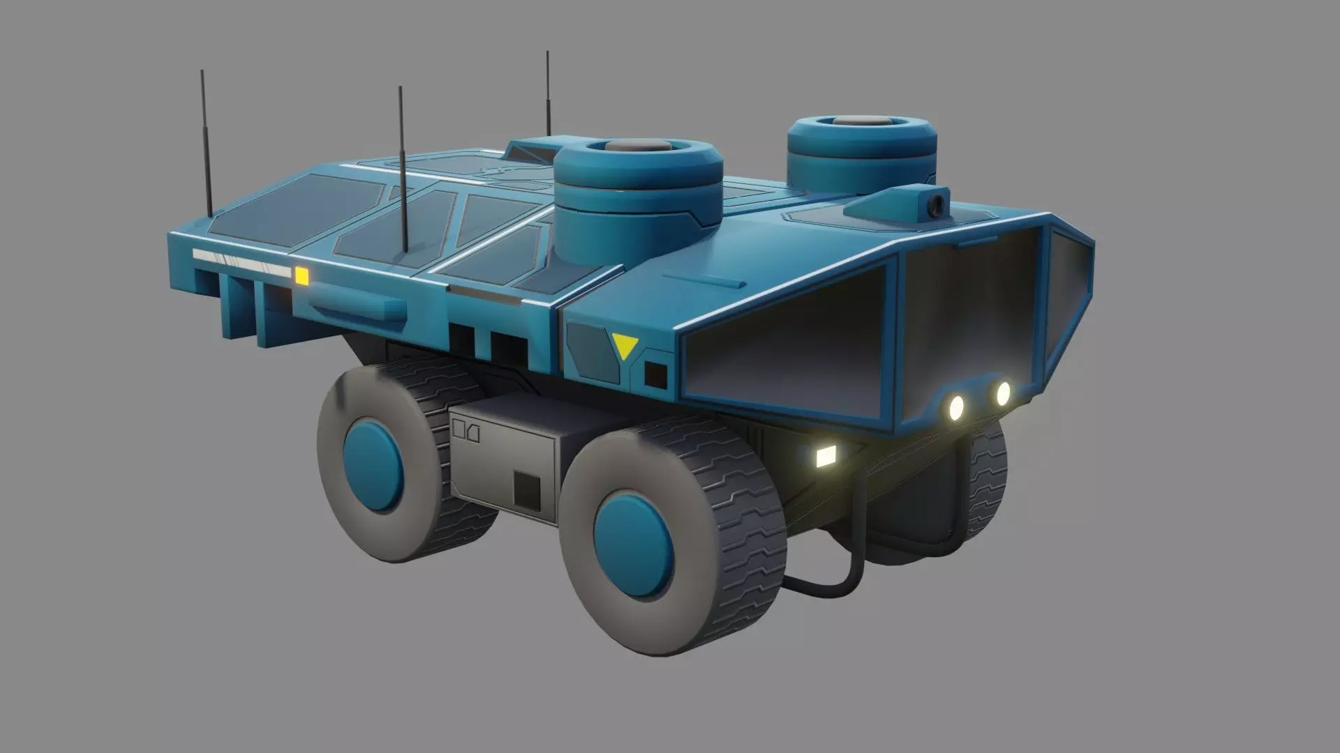 Sci-Fi Rover - Low Poly - Game Ready - PBR Low-poly 3D model_0
