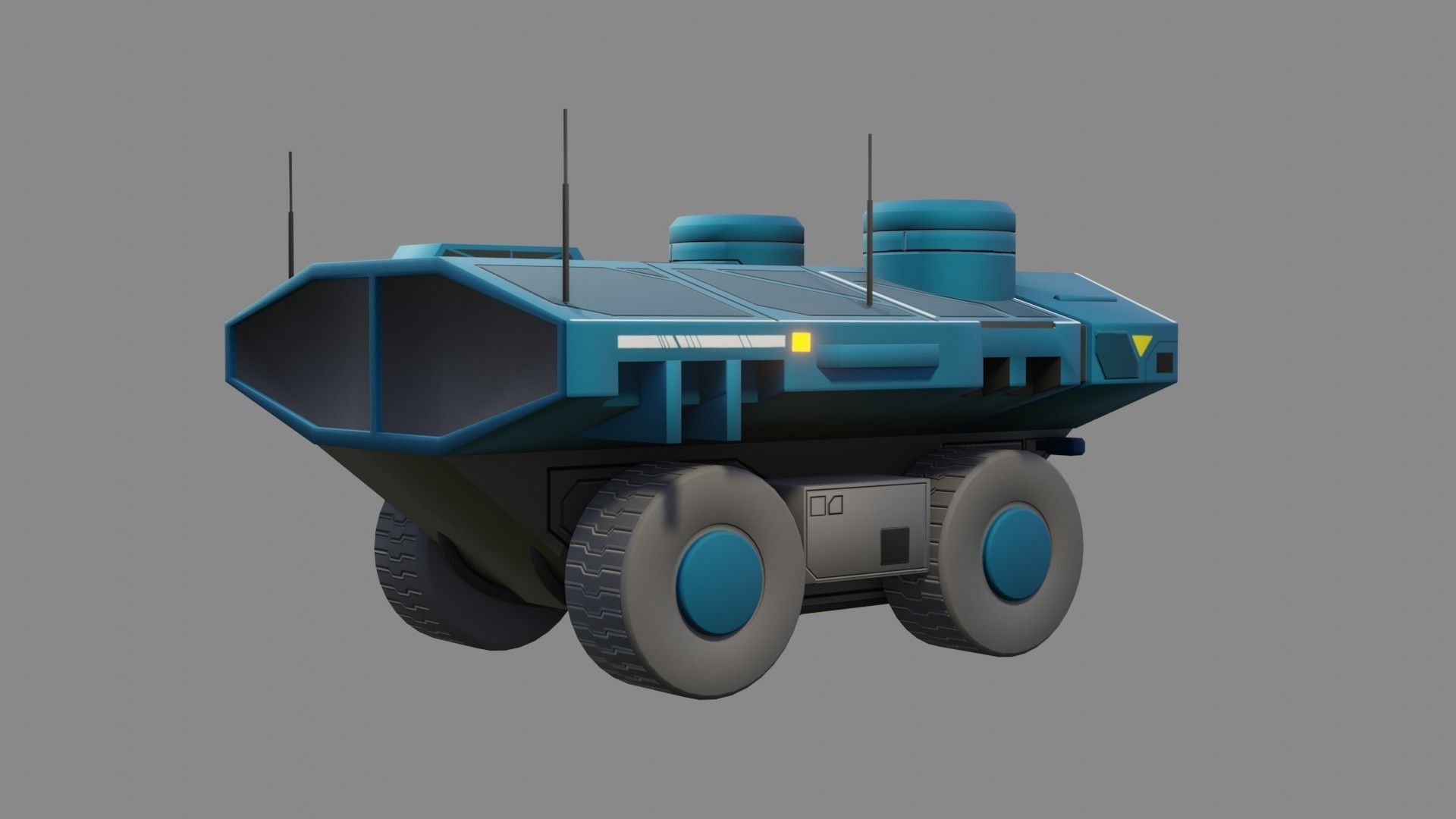 Sci-Fi Rover - Low Poly - Game Ready - PBR Low-poly 3D model_7