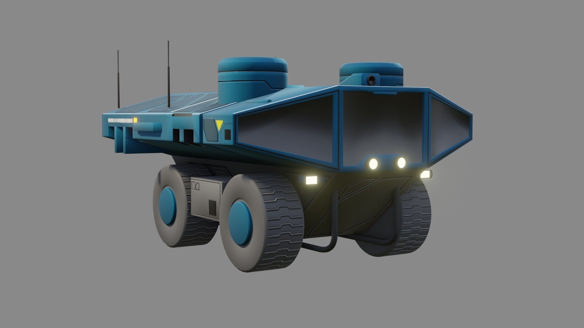 Sci-Fi Rover - Low Poly - Game Ready - PBR Low-poly 3D model_3