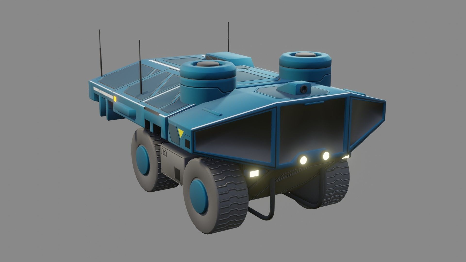 Sci-Fi Rover - Low Poly - Game Ready - PBR Low-poly 3D model_2