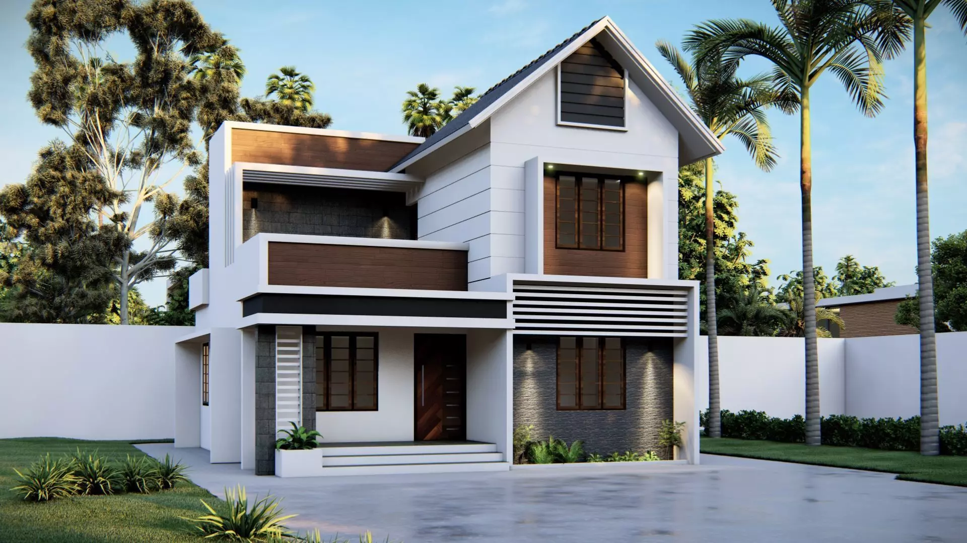 Two storeyed building 3D model 3D model_0