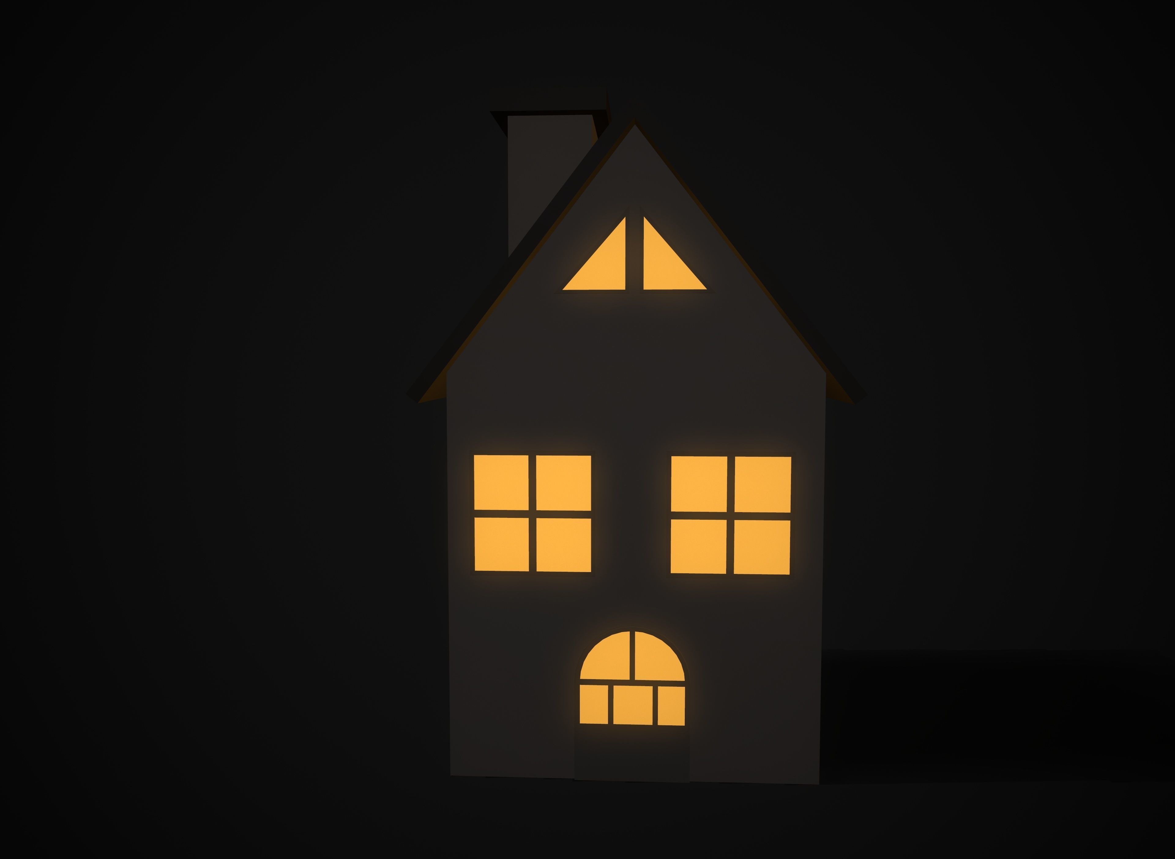 Christmas village houses Low-poly 3D model_19