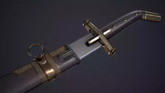 Chechuga samurai sword 3D model