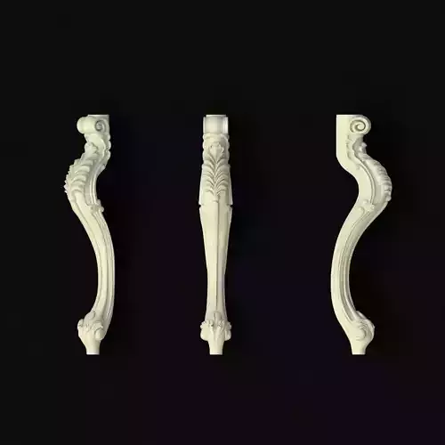 leg High quality 3d models for processing on a cnc machine 