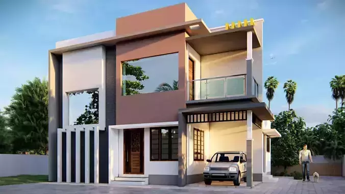 Two storeyed building 3D model