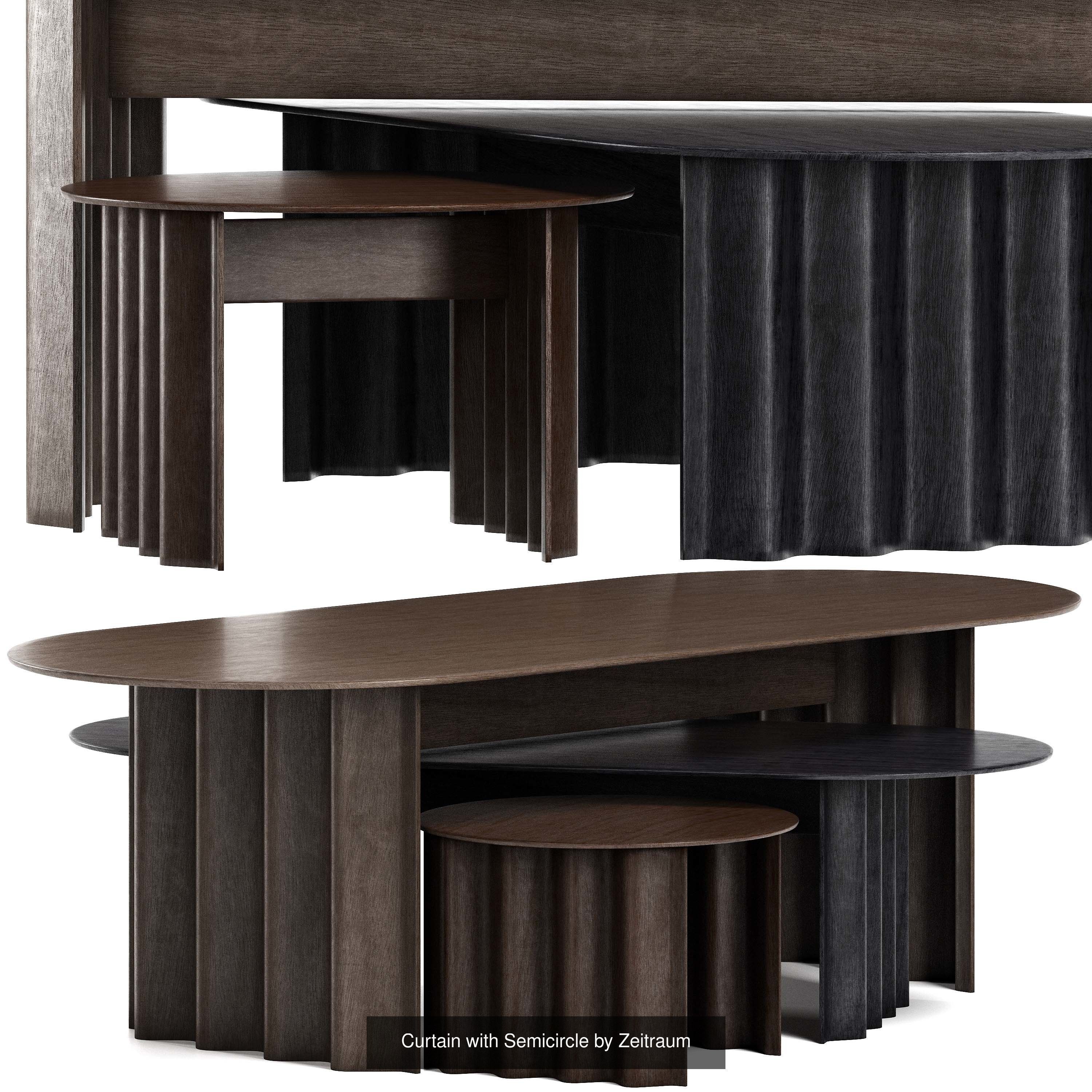 Table Collection round dining with wooden legs _18