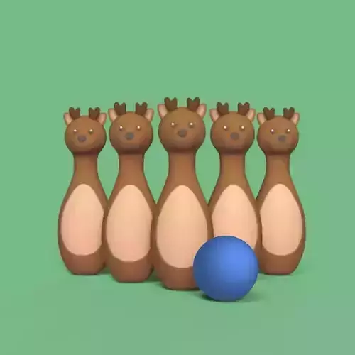 Deer Bowling 3D print model