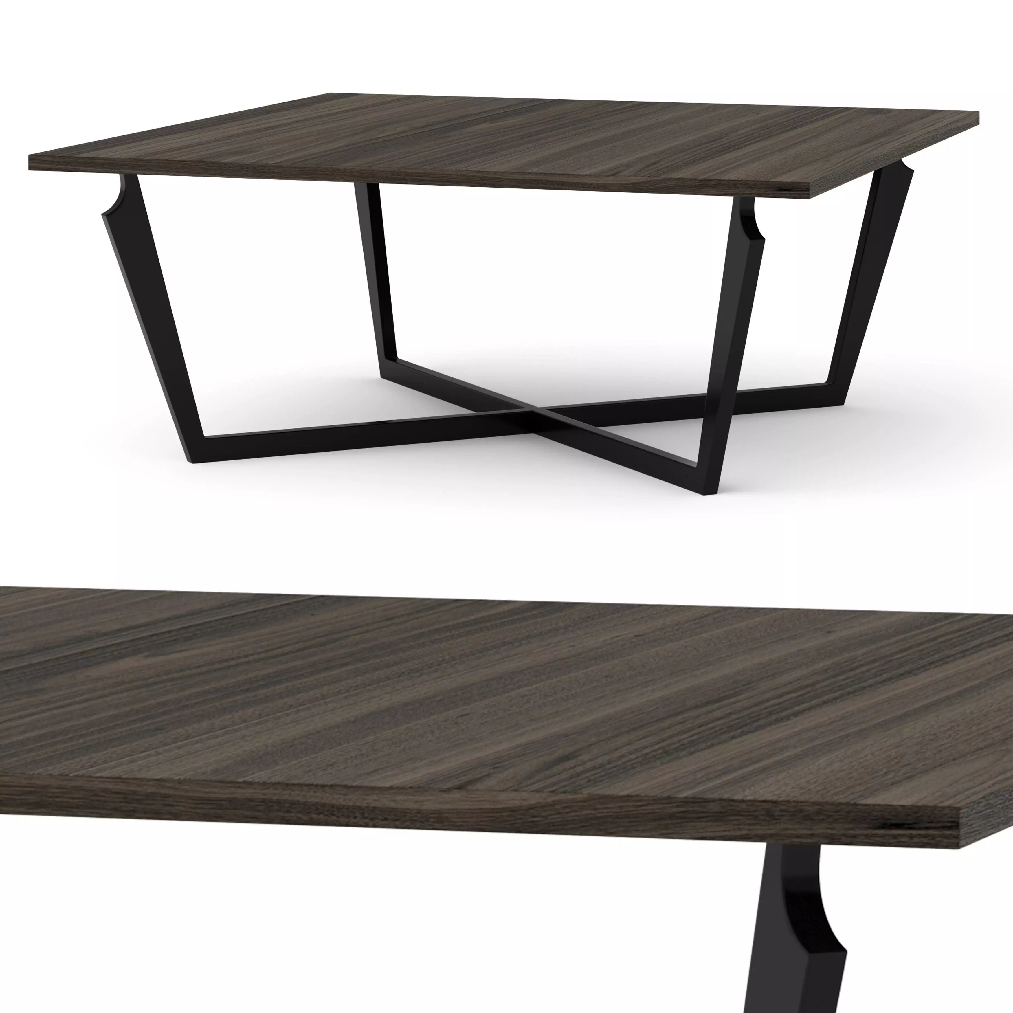 Kang W square coffee table with legs 3D model_0