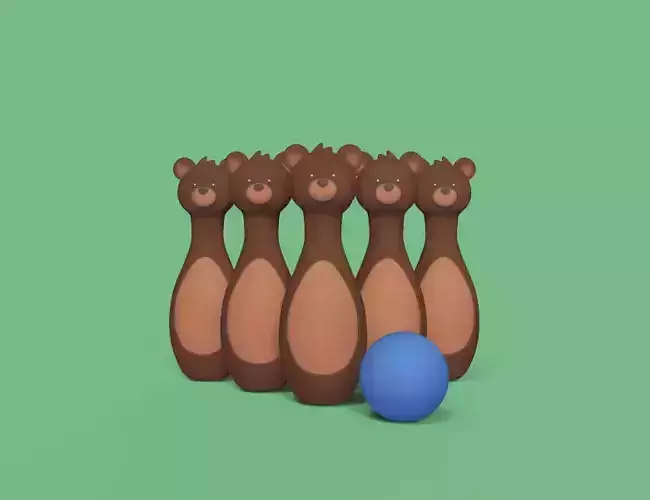 Bear Bowling 3D print model