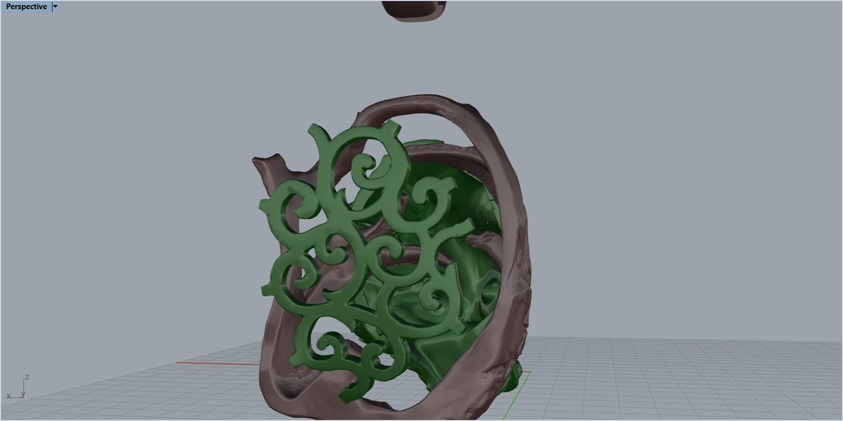 pendant wolf 3D print model_44