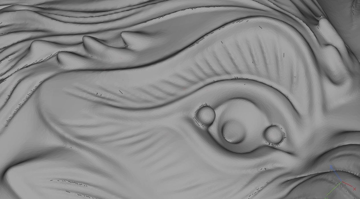 pendant wolf 3D print model_60