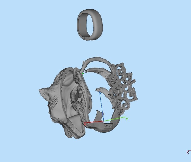 pendant wolf 3D print model_51