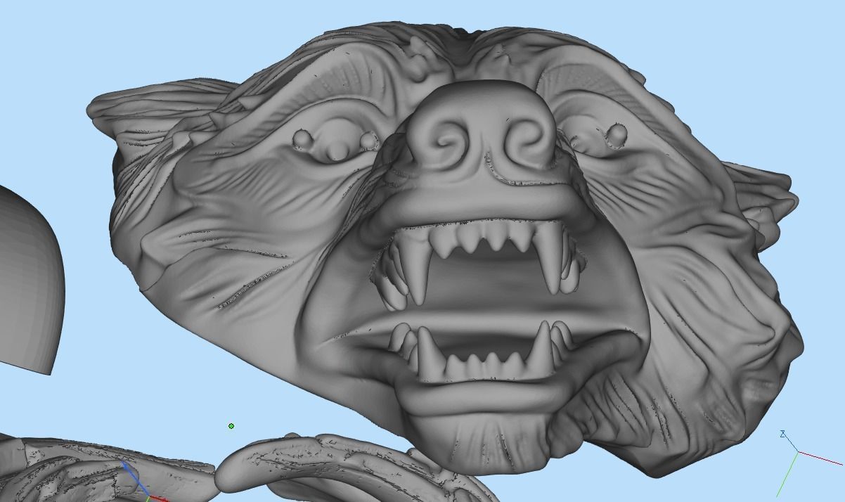 pendant wolf 3D print model_59