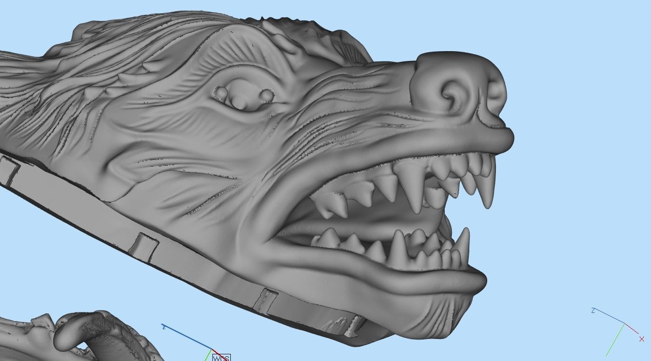 pendant wolf 3D print model_58