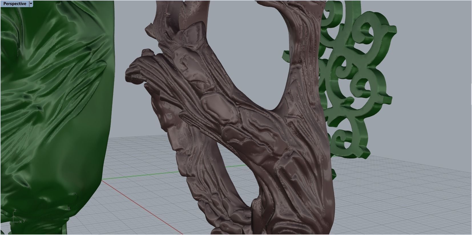 pendant wolf 3D print model_45