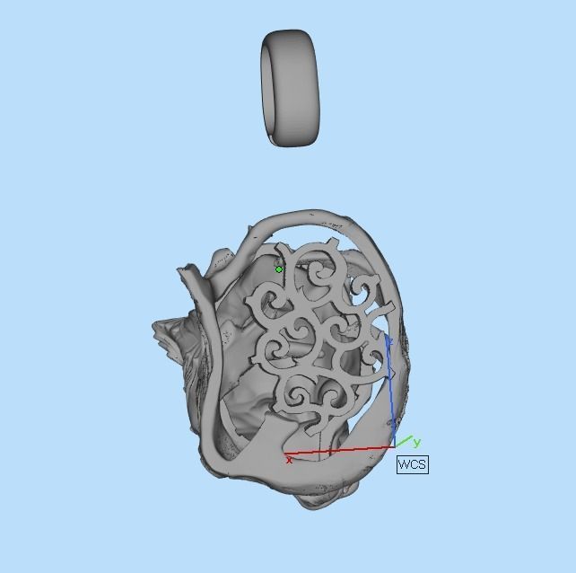 pendant wolf 3D print model_52
